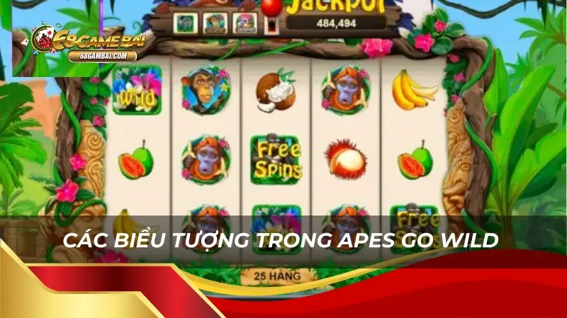 Các biểu tượng chức năng trong Apes Go Wild 